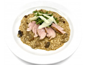 RISOTTO AL FUNGHI PORCINI s bravčovou panenkou